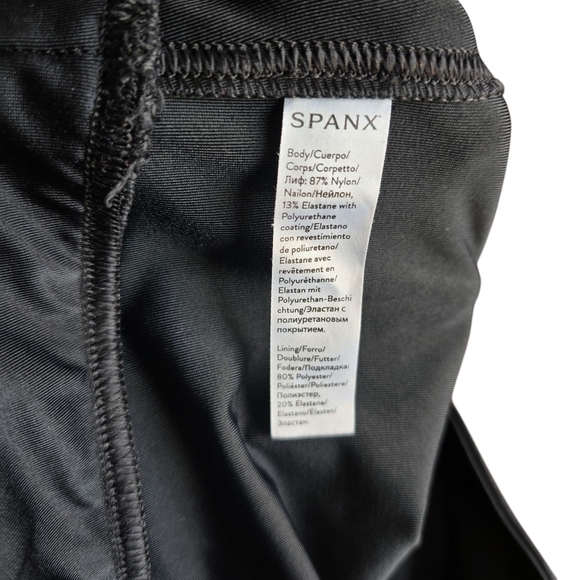 SPANX Faux Leather Moto Leggings, Size M - Picture 6 of 8